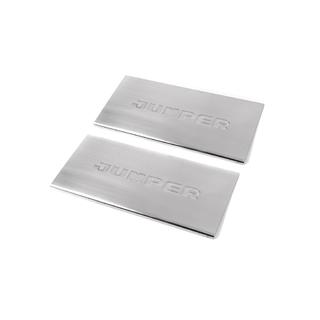 Interior door sill protectors Carmos V1 (2 pcs, stainless steel) Citroen Jumper 2007-2025 photo 2