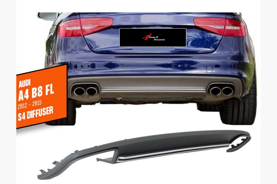 Audi A4 B8 2007-2015 Rear Bumper Diffuser DPT V1 (2012-2015) Image