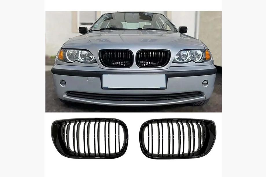 BMW 3 Series E46 1998-2006 Kidneys M-Look DPT (2001-2005, Gloss Black) Photo 3