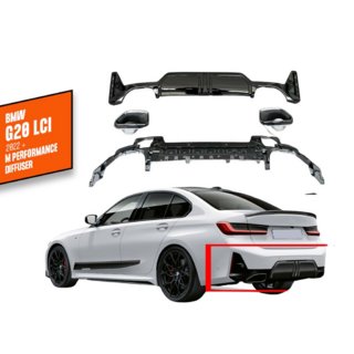 Rear diffuser with tips DPT (2022+, M-Performance) BMW 3 Series G20/G21 2018- photo 1