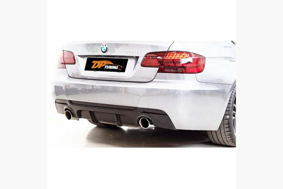 BMW 3 Series E92/E93 2006–2013 Rear Bumper Diffuser DPT (for E92 M-Sport, Gloss Black) Image