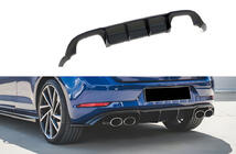 Volkswagen Golf 7/E-Golf 2012-2020 Rear Diffuser DPT V-3 (for R / R-Line, 2017-2020, Gloss Black) photo 1
