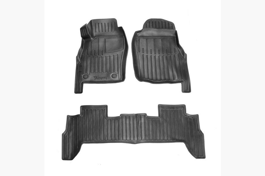 Nissan Patrol Y61 1997-2011 Rubber Floor Mats Stingray 3D (5-door, 3 pcs) Photo 1
