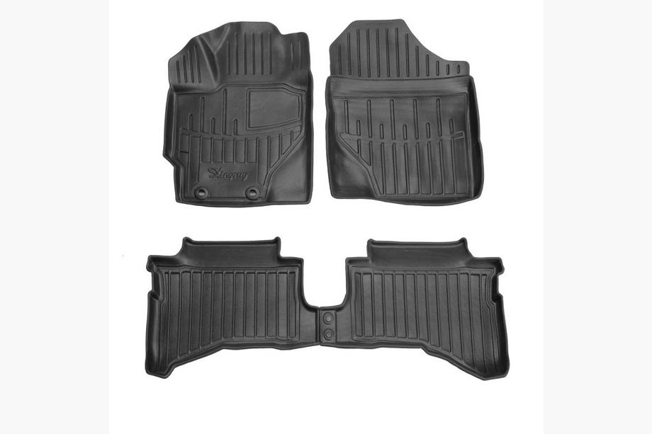 Toyota Yaris 2010-2020 Rubber Floor Mats Stingray 3D (Hybrid, 4 pcs) Image
