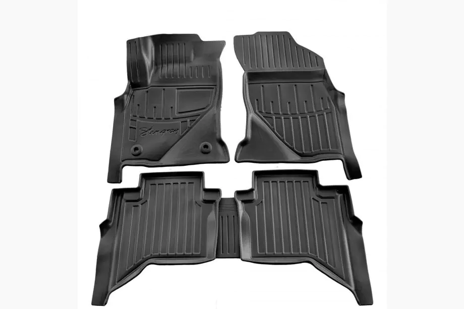Toyota Hilux 2015- Rubber Floor Mats Stingray 3D (Crew Cab, 5 pcs) Image
