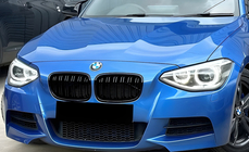 BMW 1 Series F20/F21 2011-2019 Kidney Grilles M-Look (2011-2014, Gloss Black) photo 1