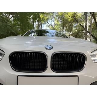 Kidney Grilles M-Look (2015-2019, Gloss Black with Chrome Trim) photo 1