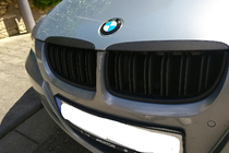 BMW 3 Series E90/E91 2005-2011 Kidney Grilles M-Look (for E-90/91 2005-2008, Matte Black) photo 1