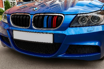 BMW 3 Series E90/E91 2005-2011 Kidney Grilles M-Look (for E-90/91 2008-2011, M-Color with Chrome Trim) photo 1