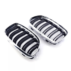 BMW 3 Series E90/E91 2005-2011 M-Look Kidney Grilles (for E-90/91 2008-2011, Gloss Black with Chrome Trim) photo 2