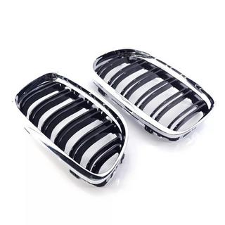M-Look Kidney Grilles (for E-90/91 2008-2011, Gloss Black with Chrome Trim) photo 2