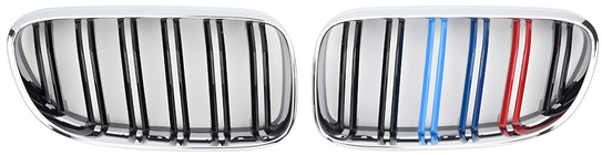 BMW 3 Series E92/E93 2006–2013 M-Look Kidney Grilles (for 2005-2009, M-Color with Chrome Trim) photo 2