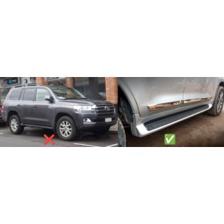 Front Mud Flaps (2 pcs, for illuminated side skirts) Toyota Land Cruiser 200 2007-2021 photo 2