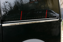 Ford Connect 2010-2013 Molding for sliding door rail (2 pcs, stainless steel) photo 1