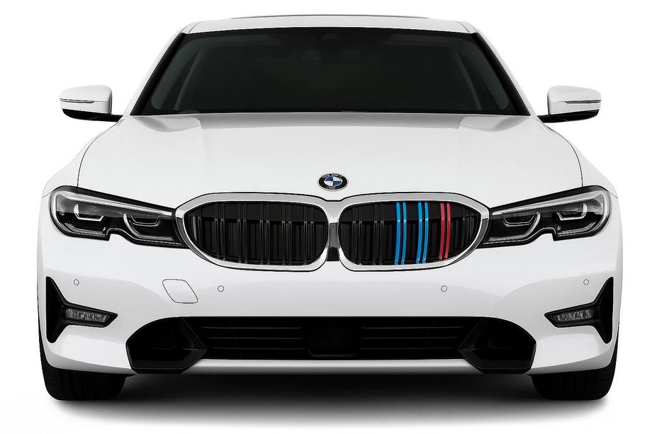 BMW 3 Series G20/G21 2018- M-Look V2 Kidney Grilles (2018-2022, M-Color with Chrome Trim) Photo 1