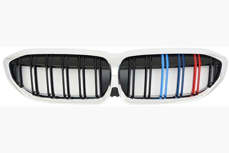 BMW 3 Series G20/G21 2018- M-Look V2 Kidney Grilles (2018-2022, M-Color with Chrome Trim) Photo 2