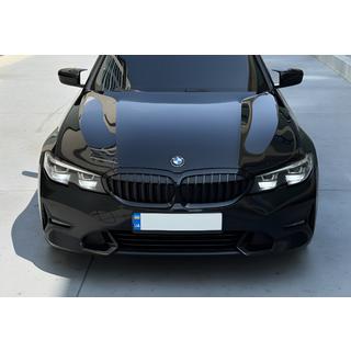 Kidney Grilles 1 Bar (2018-2022, Gloss Black) BMW 3 Series G20/G21 2018- photo 1