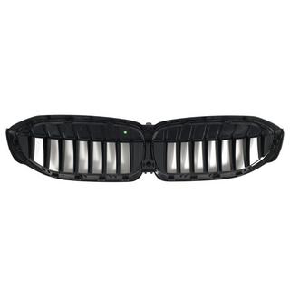Kidney Grilles 1 Bar (2018-2022, Black Matte) BMW 3 Series G20/G21 2018- photo 4
