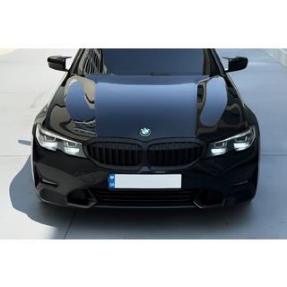 Kidney Grilles 1 Bar (2018-2022, Black Matte) BMW 3 Series G20/G21 2018- photo 1