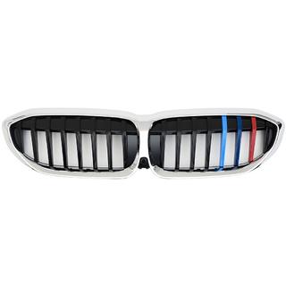Kidney Grilles 1 Bar (2018-2022, M-Color with Chrome Trim) BMW 3 Series G20/G21 2018- photo 2