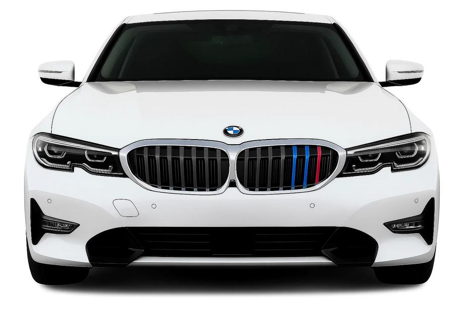 BMW 3 Series G20/G21 2018- Kidney Grilles 1 Bar (2018-2022, M-Color with Chrome Trim) Image