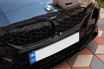 BMW 3 Series G20/G21 2018- Diamond Black Kidney Grilles (2018-2022, black surround) photo 1
