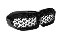 BMW 3 Series G20/G21 2018- Diamond Black Kidney Grilles (2018-2022, black surround) photo 9