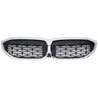 Diamond Black Kidney Grilles (2018-2022, Chrome Trim) photo 2