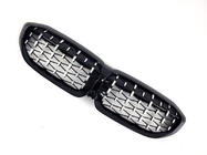 BMW 3 Series G20/G21 2018- Diamond Silver Kidney Grilles (2018-2022, black trim) photo 3