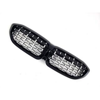 Diamond Silver Kidney Grilles (2018-2022, black trim) photo 3
