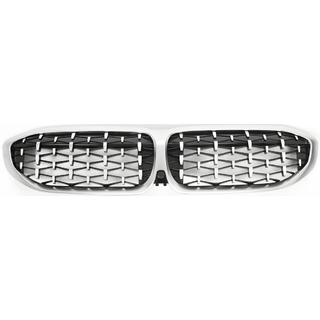 Diamond Silver Kidney Grilles (2018-2022, matte chrome trim) photo 2