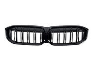 BMW 3 Series G20/G21 2018- Kidney Grilles M-Look (2022+, Gloss Black) photo 2