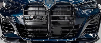 BMW 4 Series G22/23/26 2020- M-Look Kidney Grilles (for G26, Gloss Black) photo 3