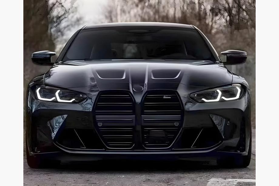 BMW 4 Series G22/23/26 2020- M-Look Kidney Grilles (for G26, Matte Black) Image