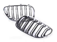 BMW 5 Series E60/E61 2003-2010 Kidneys M-Look (Gloss Black with Chrome Trim) photo 2
