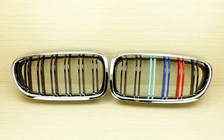 BMW 5 Series F10/F11 2010–2016 Kidneys M-Look (M-Color with Chrome Trim) photo 2
