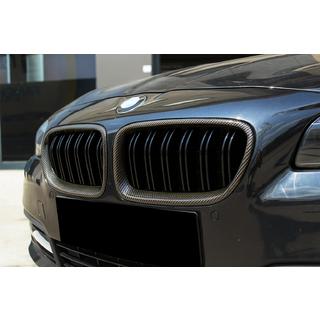 M-Look Kidney Grilles (gloss black with carbon hydro dip) BMW 5 Series F10/F11 2010–2016 photo 1