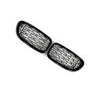 BMW 5 Series F10/F11 2010–2016 Diamond Silver Grille Inserts (black trim) photo 3