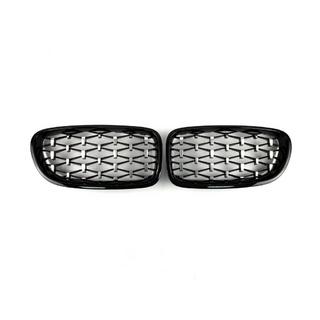 Diamond Silver Grille Inserts (black trim) BMW 5 Series F10/F11 2010–2016 photo 2