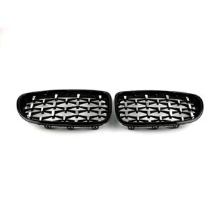 Diamond Silver Grille Inserts (black trim) BMW 5 Series F10/F11 2010–2016 photo 4