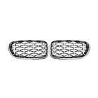 BMW 5 Series F10/F11 2010–2016 Diamond Silver Kidney Grilles (Chrome Trim) photo 2