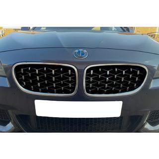 Diamond Silver Kidney Grilles (Chrome Trim) BMW 5 Series F10/F11 2010–2016 photo 1