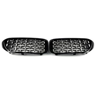 Diamond Silver V1 Grille Inserts (2017-2020, black trim) BMW 5 Series G30/G31 2017–2023 photo 4