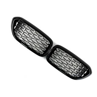 Diamond Silver V1 Grille Inserts (2017-2020, black trim) BMW 5 Series G30/G31 2017–2023 photo 3