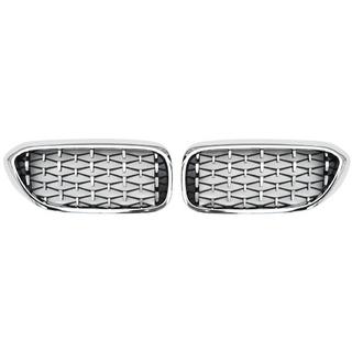 Diamond Silver V1 Grille Inserts (2017-2020, Chrome Trim) BMW 5 Series G30/G31 2017–2023 photo 2