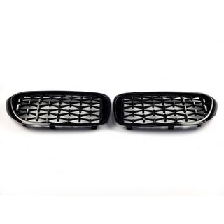 Diamond Black V1 Kidney Grilles (2017-2020, black trim) BMW 5 Series G30/G31 2017–2023 photo 4