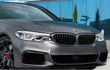 BMW 5 Series G30/G31 2017–2023 Kidney Grilles 1 Bar (2017-2020, Matte Black) photo 1