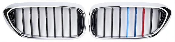 BMW 5 Series G30/G31 2017–2023 Kidney Grilles 1 Bar (2017-2020, M-Color with Chrome Trim) photo 2