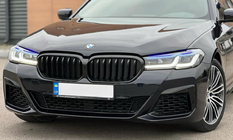 BMW 5 Series G30/G31 2017–2023 Kidney Grilles 1 Bar (2021+, Gloss Black) photo 2
