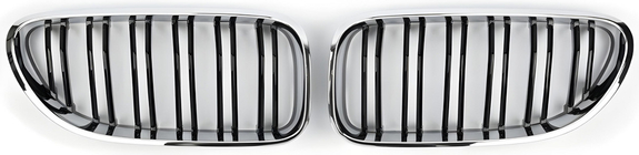 BMW 6 Series F12/F13/F06 2011-2018 Kidneys M-Look (Gloss Black with Chrome Trim) photo 2